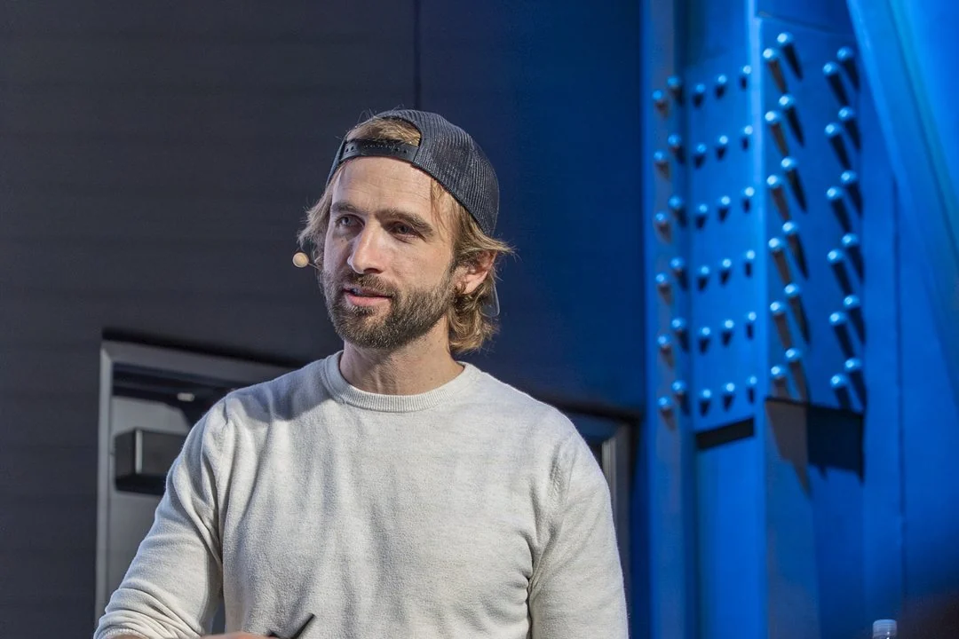 Scott Simpson on stage at the studio